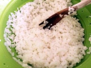 Enfriando el arroz