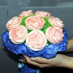 Ramo de cupcakes de rosas